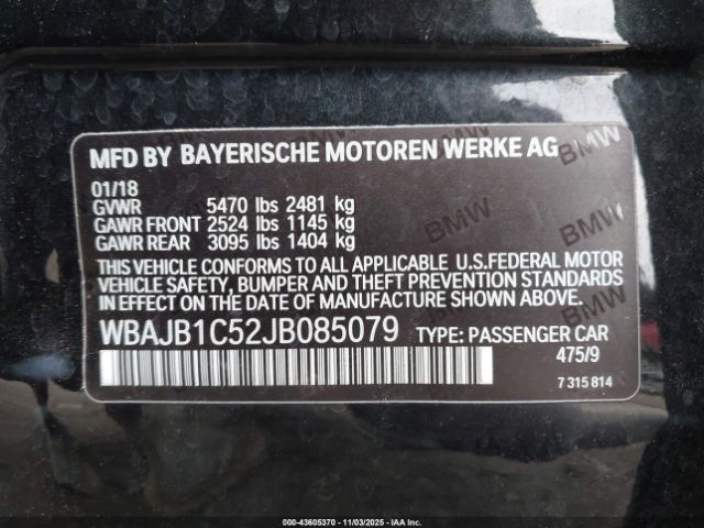 2018 BMW 530E WBAJB1C52JB085079 Photo 8