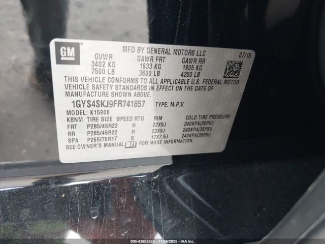 2015 CADILLAC ESCALADE ESV 1GYS4SKJ9FR741857 Photo 8