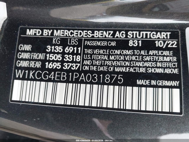 2023 MERCEDES-BENZ EQS 580 W1KCG4EB1PA031875 Photo 8