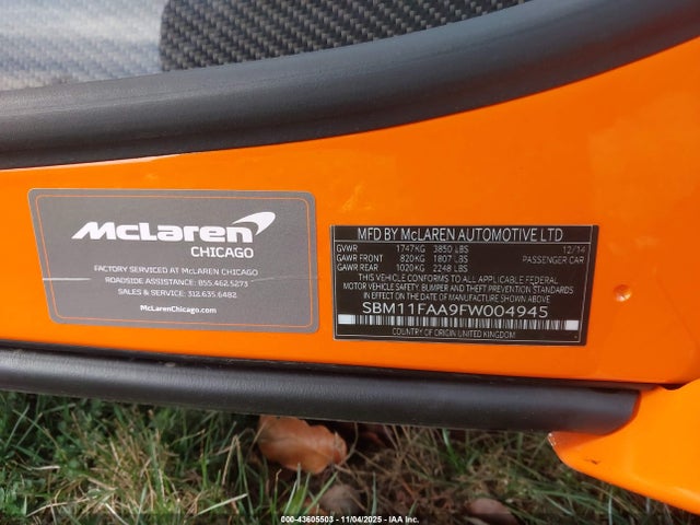 2015 MCLAREN 650S SBM11FAA9FW004945 Photo 8