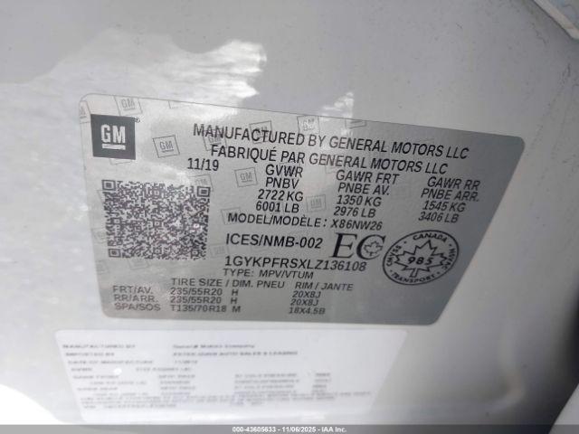 2020 CADILLAC XT6 1GYKPFRSXLZ136108 Photo 8