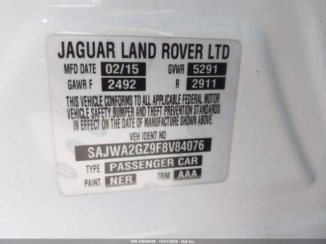 2015 JAGUAR XJ SAJWA2GZ9F8V84076 Photo 8