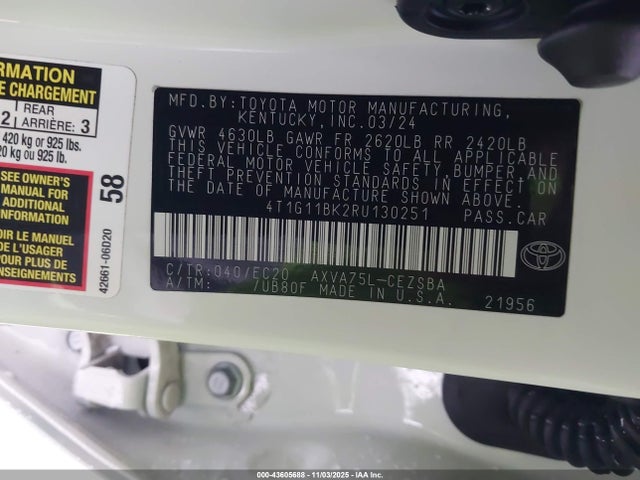 4T1G11BK2RU130251 Toyota Camry Se Nightshade
