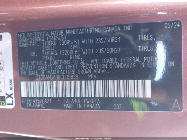 2024 LEXUS RX 350 2T2BAMBA8RC039839 Photo 8