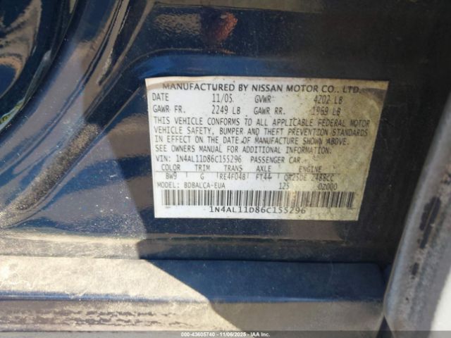 2006 NISSAN ALTIMA 1N4AL11D86C155296 Photo 8