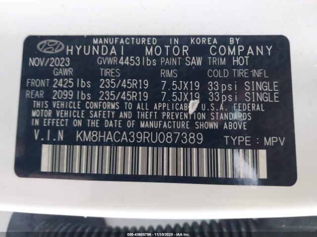 2024 HYUNDAI KONA KM8HACA39RU087389 Photo 8
