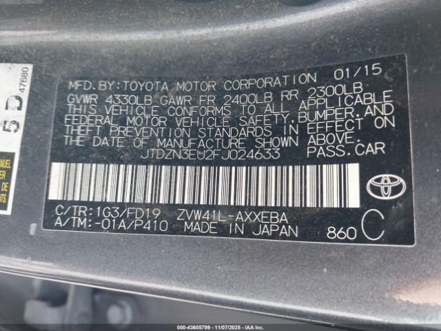 2015 TOYOTA PRIUS V JTDZN3EU2FJ024633 Photo 8