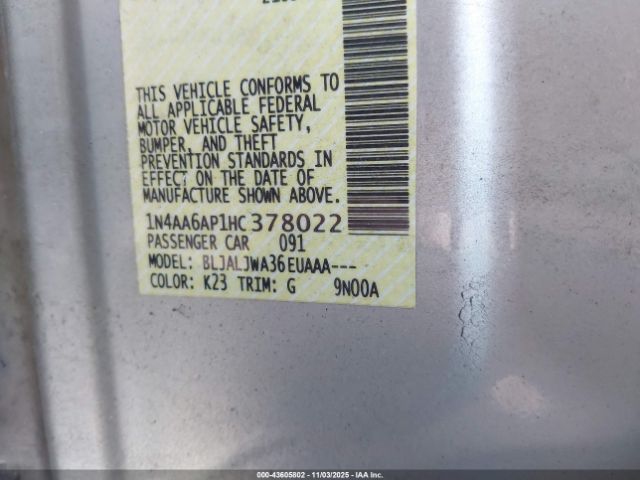 2017 NISSAN MAXIMA 1N4AA6AP1HC378022 Photo 8