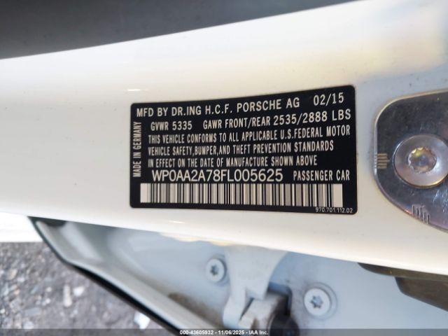 2015 PORSCHE PANAMERA WP0AA2A78FL005625 Photo 8