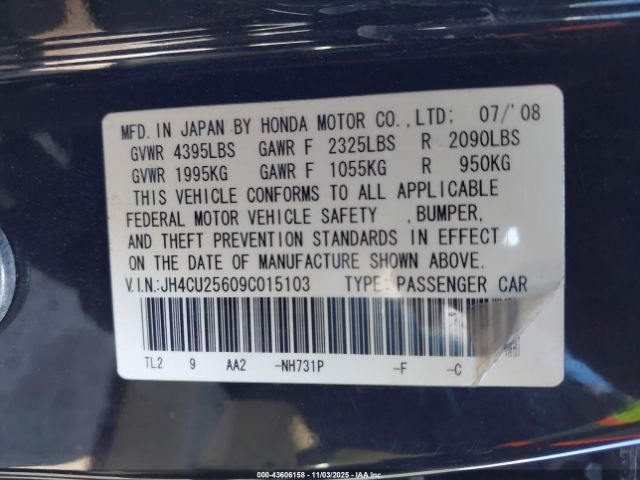 2009 ACURA TSX JH4CU25609C015103 Photo 8