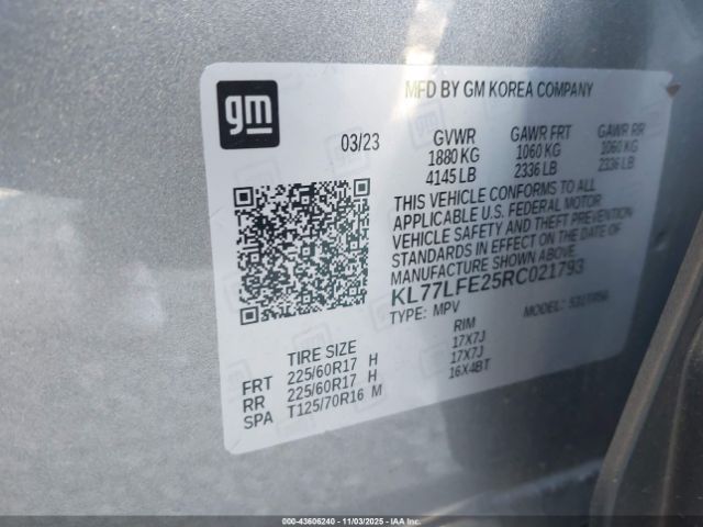 2024 CHEVROLET TRAX KL77LFE25RC021793 Photo 8