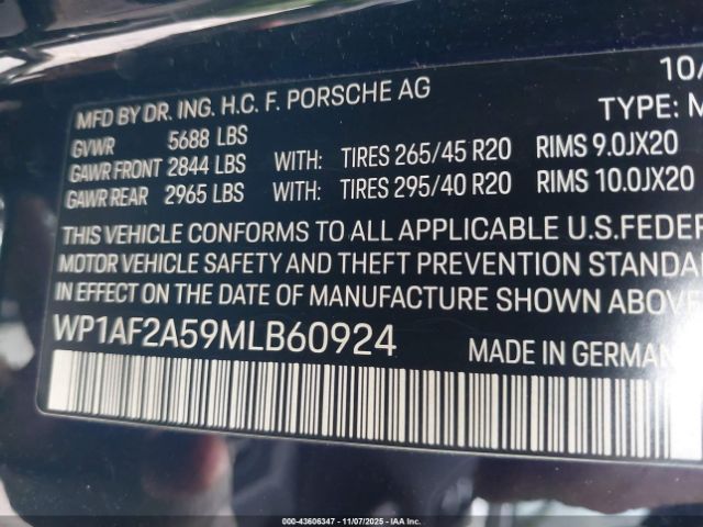 2021 PORSCHE MACAN WP1AF2A59MLB60924 Photo 8