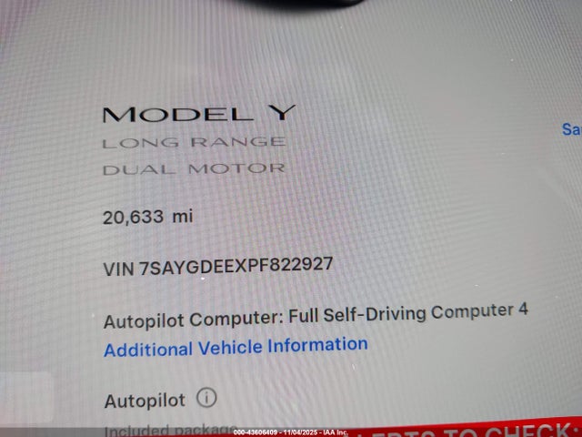 2023 TESLA MODEL Y 7SAYGDEEXPF822927 Photo 6