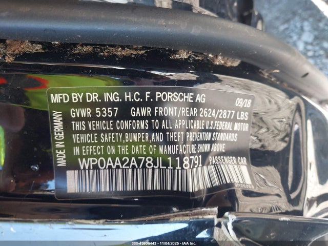 2018 PORSCHE PANAMERA WP0AA2A78JL118791 Photo 8