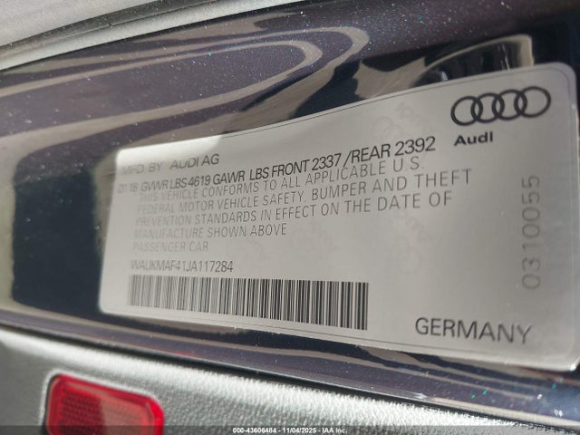 2018 AUDI A4 WAUKMAF41JA117284 Photo 8