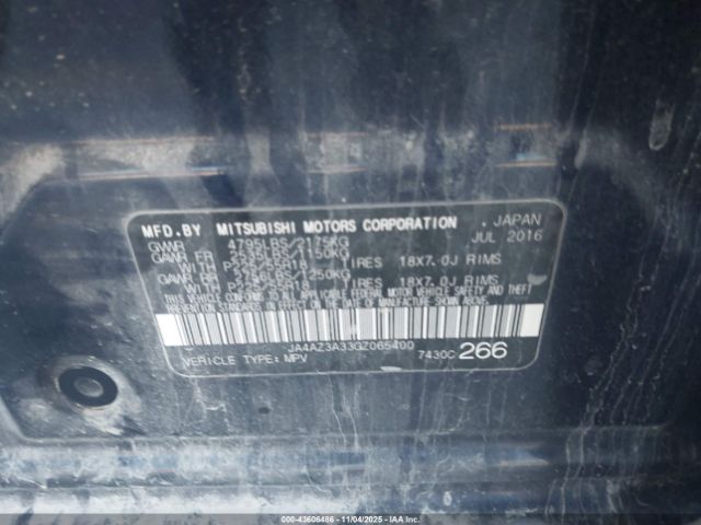 2016 MITSUBISHI OUTLANDER JA4AZ3A33GZ065400 Photo 8