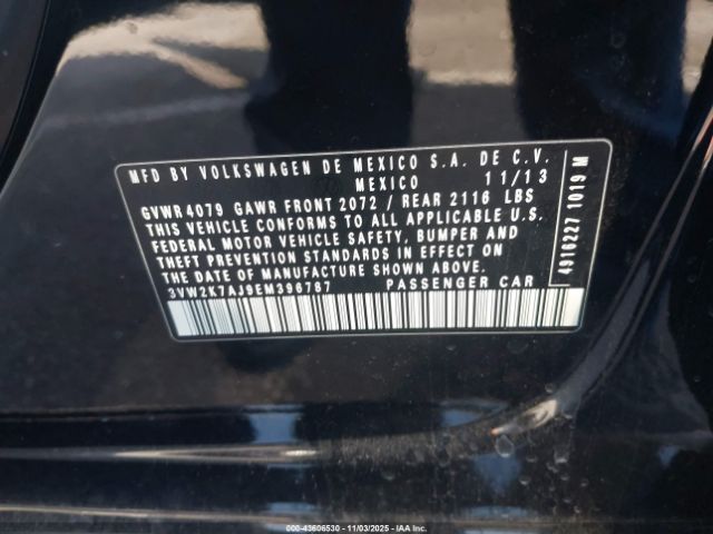 2014 VOLKSWAGEN JETTA 3VW2K7AJ9EM396787 Photo 8