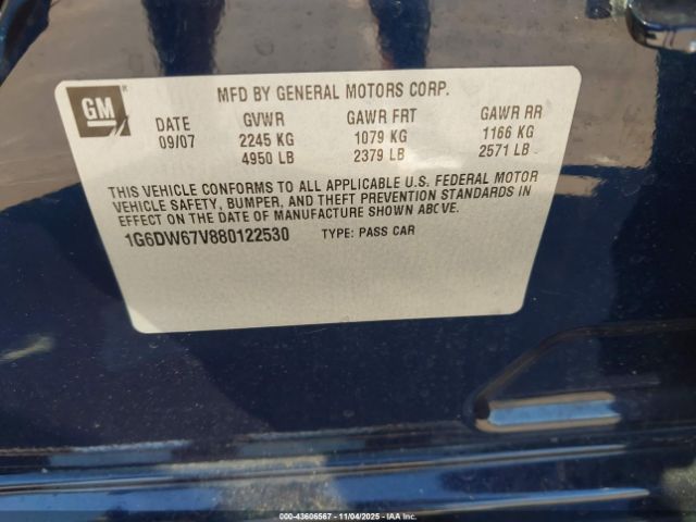 2008 CADILLAC STS 1G6DW67V880122530 Photo 8