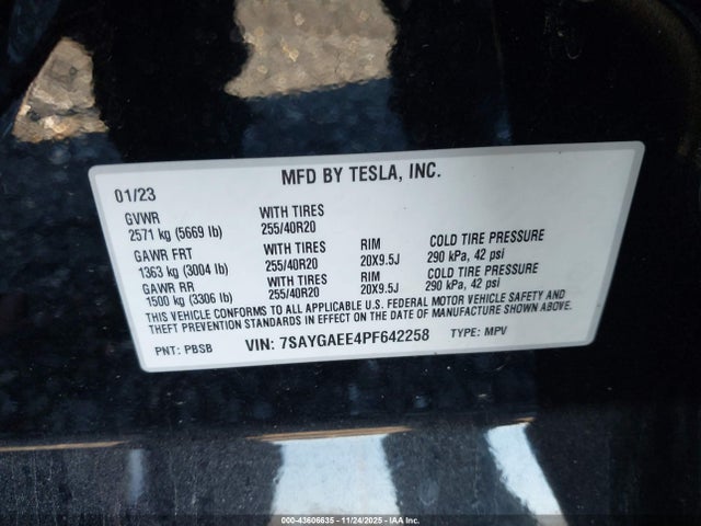 2023 TESLA MODEL Y 7SAYGAEE4PF642258 Photo 8