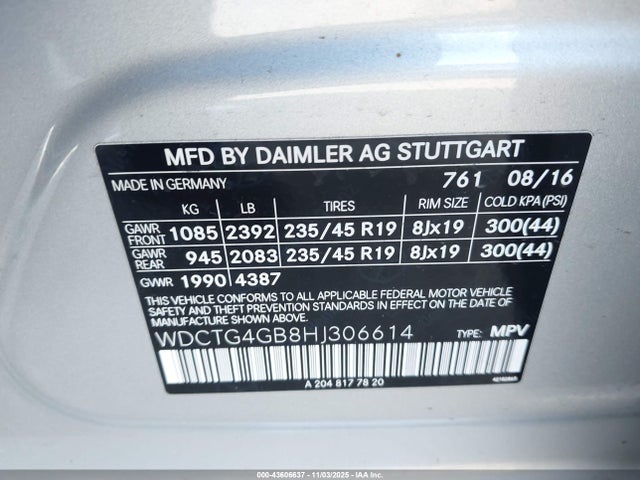 2017 MERCEDES-BENZ GLA 250 WDCTG4GB8HJ306614 Photo 8