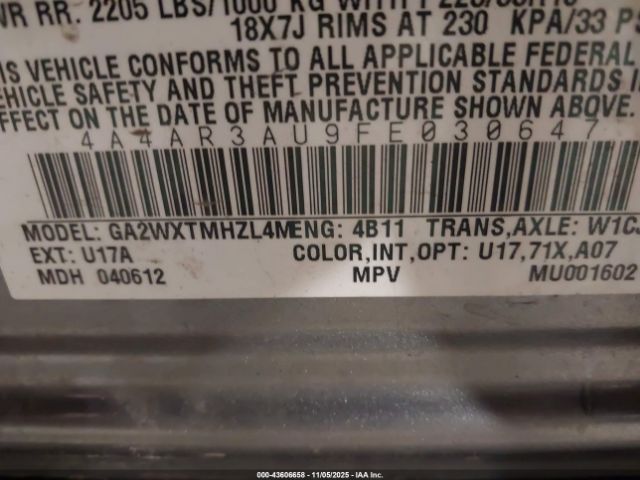 2015 MITSUBISHI OUTLANDER SPORT 4A4AR3AU9FE030647 Photo 8