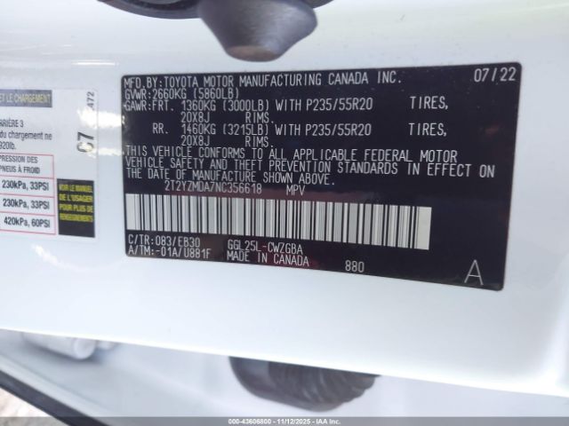 2022 LEXUS RX 350 2T2YZMDA7NC356618 Photo 8