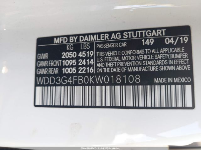 2019 MERCEDES-BENZ A 220 WDD3G4FB0KW018108 Photo 8