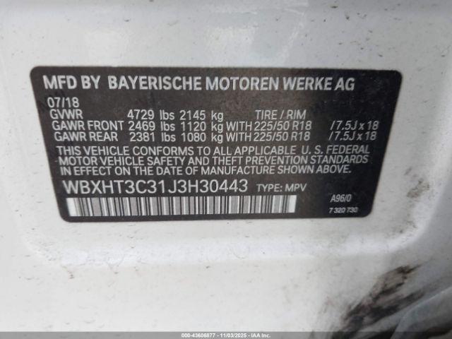 2018 BMW X1 WBXHT3C31J3H30443 Photo 8