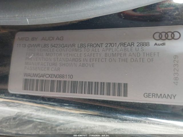 2014 AUDI A7 WAUWGAFCXEN088110 Photo 8