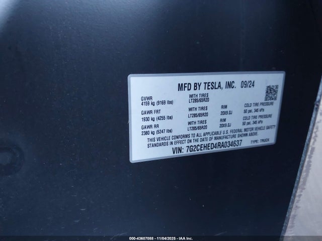 2024 TESLA CYBERTRUCK 7G2CEHED4RA034637 Photo 8