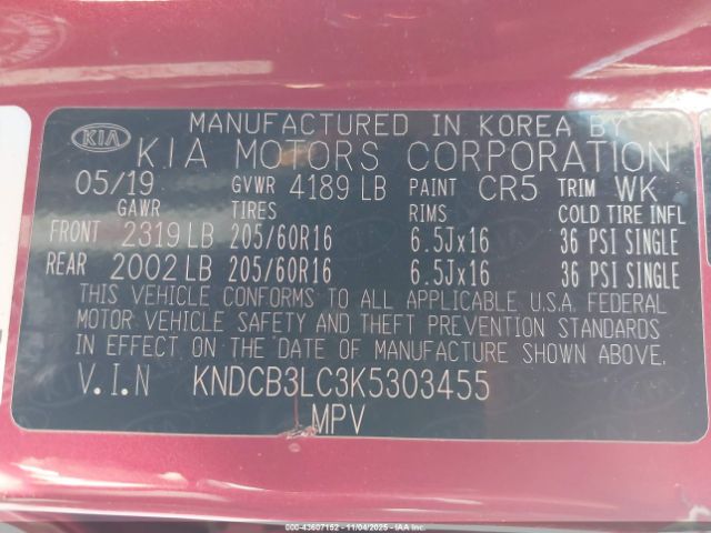 2019 KIA NIRO KNDCB3LC3K5303455 Photo 8