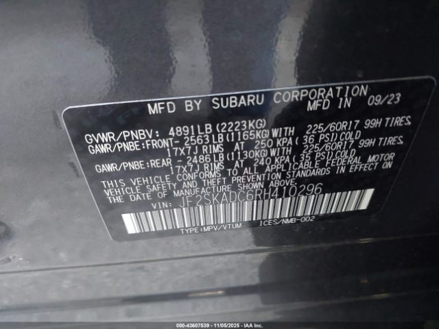 2024 SUBARU FORESTER JF2SKADC6RH410296 Photo 8