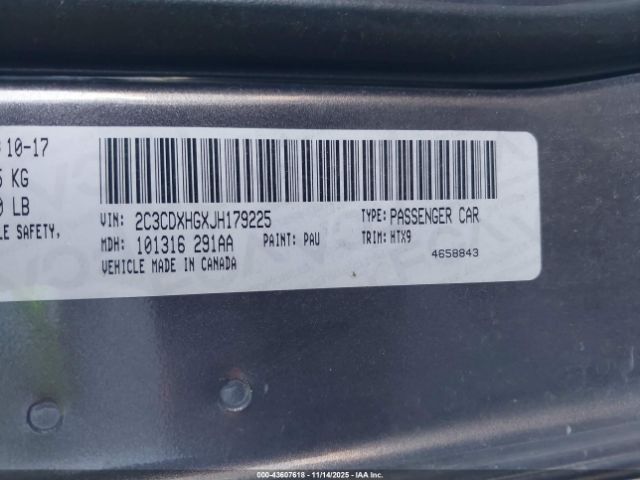 2018 DODGE CHARGER 2C3CDXHGXJH179225 Photo 8