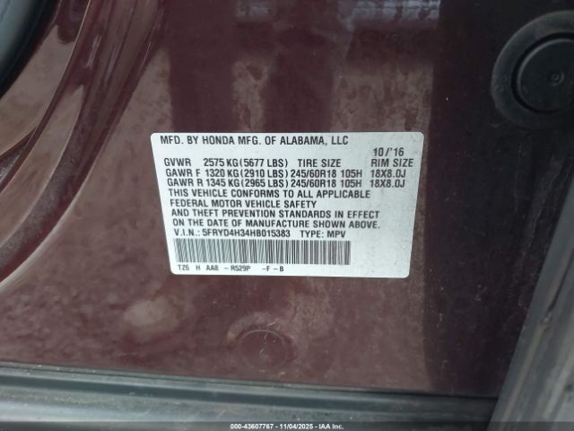 2017 ACURA MDX 5FRYD4H34HB015383 Photo 8