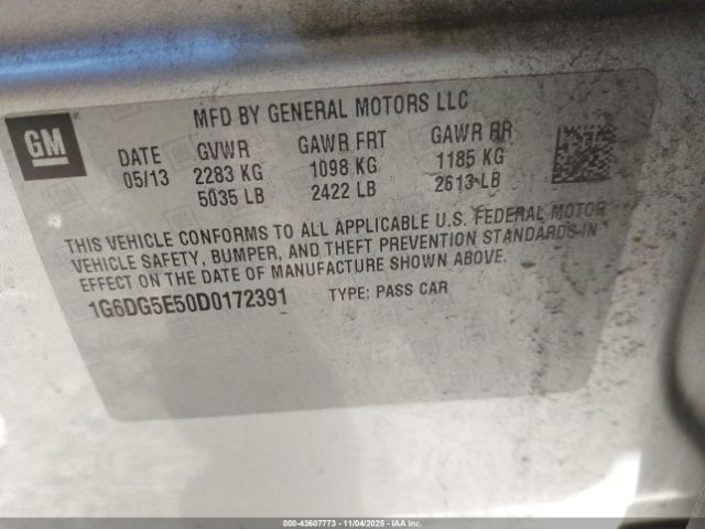 2013 CADILLAC CTS 1G6DG5E50D0172391 Photo 8