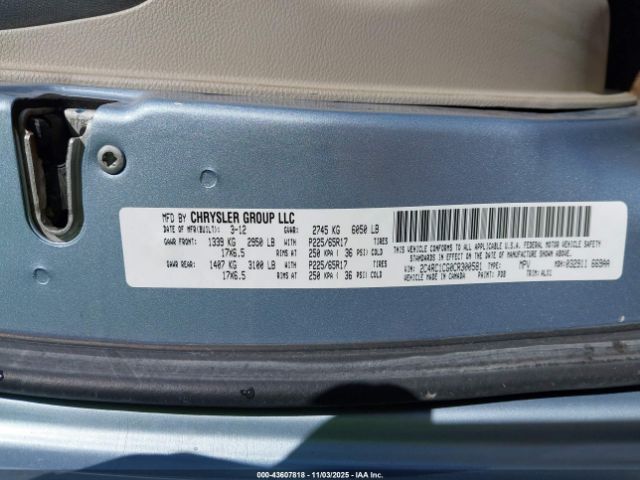 2012 CHRYSLER TOWN & COUNTRY 2C4RC1CG0CR300581 Photo 8