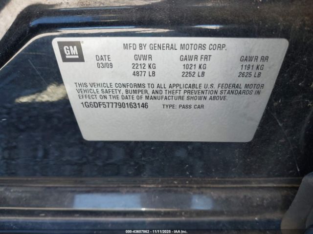 2009 CADILLAC CTS 1G6DF577790163146 Photo 8