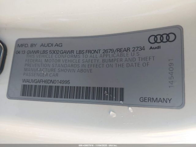 2013 AUDI S5 WAUVGAFH6DN014995 Photo 8