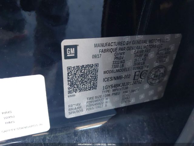 2018 CADILLAC ESCALADE 1GYS4BKJ0JR124792 Photo 8