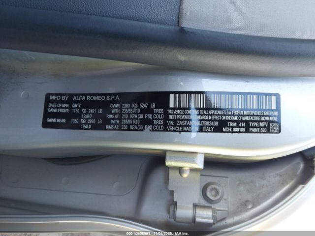 2018 ALFA ROMEO STELVIO ZASFAKPN6J7B83439 Photo 8