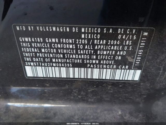 2015 VOLKSWAGEN GOLF GTI 3VW5T7AU2FM084395 Photo 8