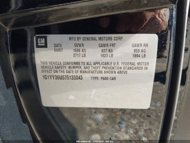 2007 CHEVROLET CORVETTE 1G1YY36U575133043 Photo 8