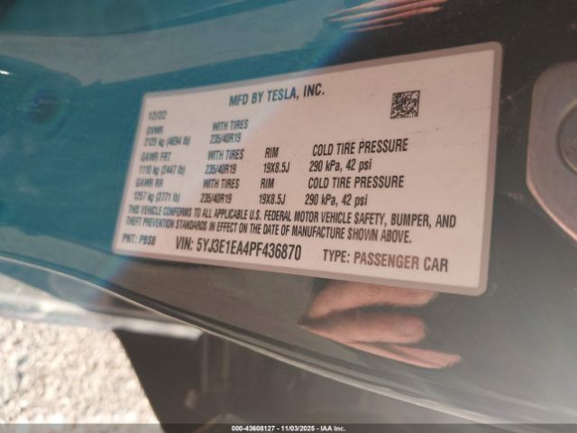 2023 TESLA MODEL 3 5YJ3E1EA4PF436870 Photo 8