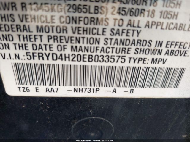 2014 ACURA MDX 5FRYD4H20EB033575 Photo 8