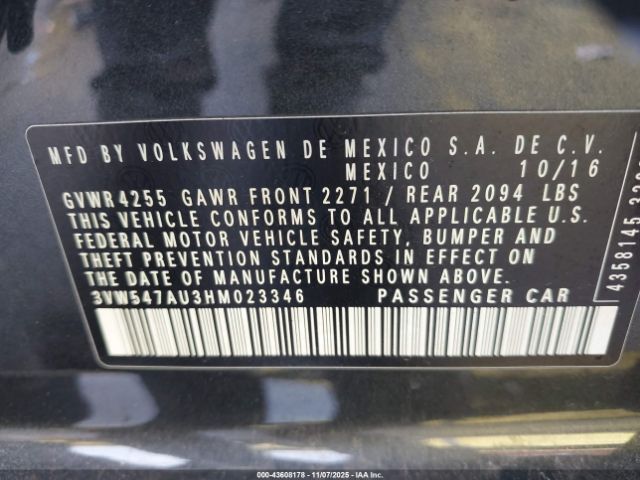 2017 VOLKSWAGEN GOLF GTI 3VW547AU3HM023346 Photo 8