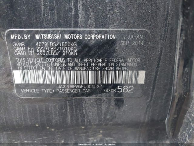 2015 MITSUBISHI LANCER JA32U8FW5FU004522 Photo 8