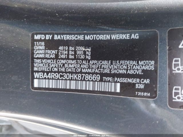 2017 BMW 430I WBA4R9C30HK878669 Photo 8