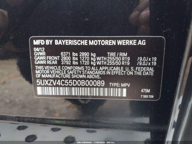 2013 BMW X5 5UXZV4C55D0B00089 Photo 8