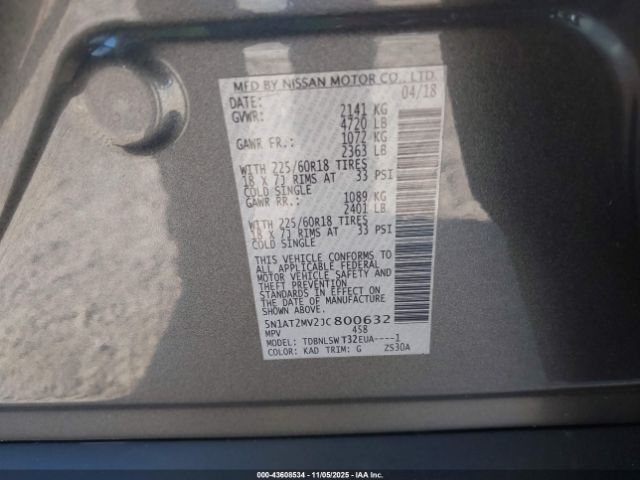 2018 NISSAN ROGUE 5N1AT2MV2JC800632 Photo 8