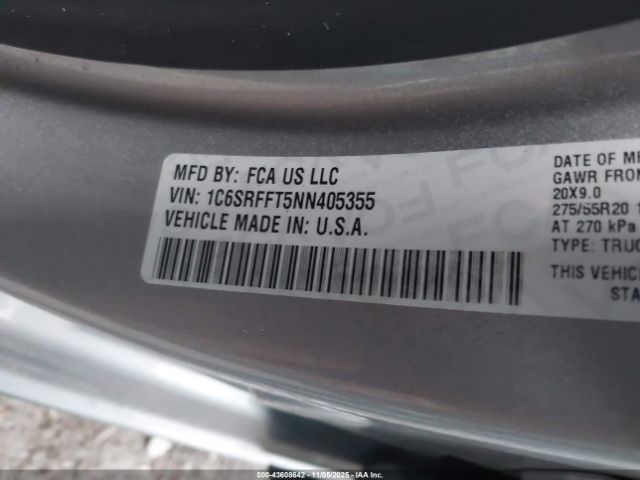 2022 RAM 1500 1C6SRFFT5NN405355 Photo 8